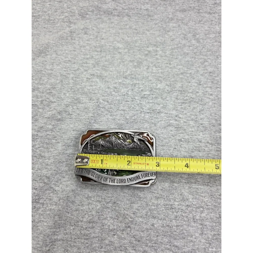 1983 Siskiyou Glory of the Lord Religious Enamel Belt Buckle
